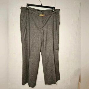 Talbots Heritage Womens Plus Gray Wool Lined Trouser Pant Straight Leg 18 EUC